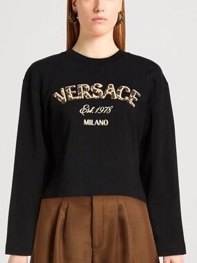 Versace Leopard Print Letters Sweatshirt 46